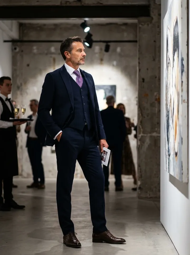 Poroszék slim fit öltöny - Elite Fashion