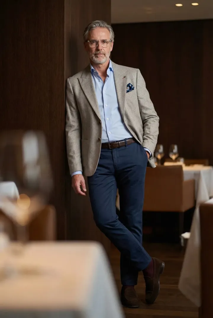 Drapp slim fit sportzakó - Öltönyök Háza